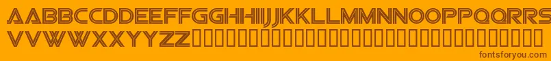 Sfvipersquadron Font – Brown Fonts on Orange Background