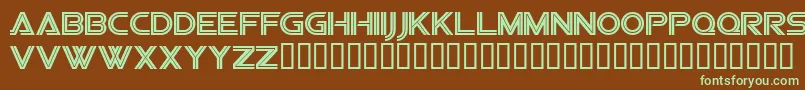 Шрифт Sfvipersquadron – зелёные шрифты на коричневом фоне