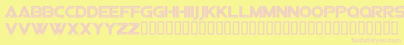 Шрифт Sfvipersquadron – розовые шрифты на жёлтом фоне