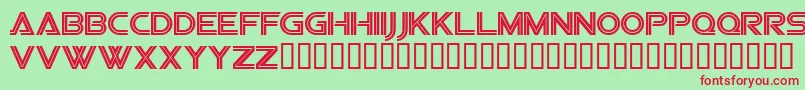 Sfvipersquadron-fontti – punaiset fontit vihreällä taustalla