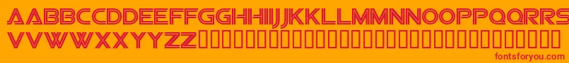 Sfvipersquadron-Schriftart – Rote Schriften auf orangefarbenem Hintergrund