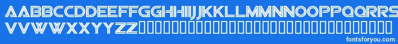 フォントSfvipersquadron – 青い背景に白い文字