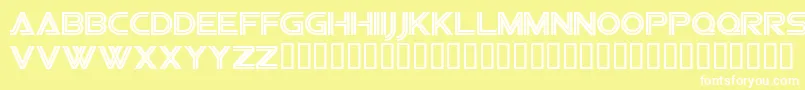 フォントSfvipersquadron – 黄色い背景に白い文字