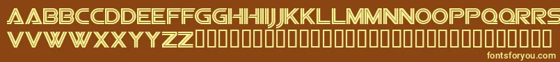 Sfvipersquadron-fontti – keltaiset fontit ruskealla taustalla