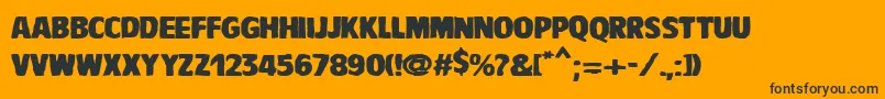Czcionka VtcBaddrip – czarne czcionki na pomarańczowym tle