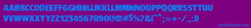 Шрифт VtcBaddrip – синие шрифты на фиолетовом фоне