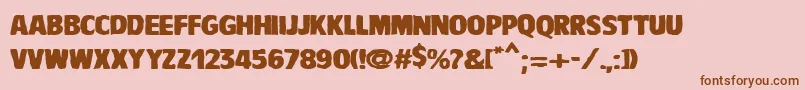 VtcBaddrip-Schriftart – Braune Schriften auf rosa Hintergrund