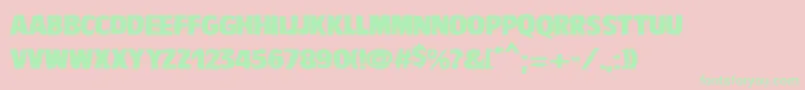VtcBaddrip-Schriftart – Grüne Schriften auf rosa Hintergrund