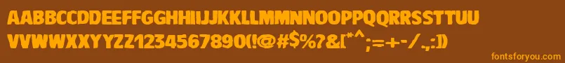 Weitere Informationen zur VtcBaddrip-Schriftart VtcBaddrip-Schriftart – Orangefarbene Schriften auf braunem Hintergrund