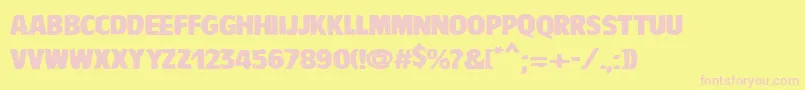 VtcBaddrip-Schriftart – Rosa Schriften auf gelbem Hintergrund