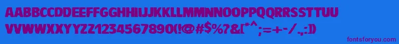VtcBaddrip Font – Purple Fonts on Blue Background