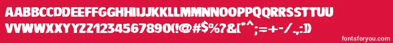 VtcBaddrip Font – White Fonts on Red Background
