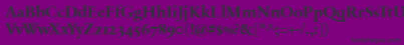 SabonnextLtBoldOldStyleFigures Font – Black Fonts on Purple Background