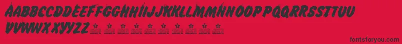 IcelandPersonalUse Font – Black Fonts on Red Background