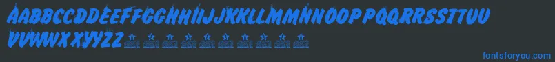 IcelandPersonalUse Font – Blue Fonts on Black Background