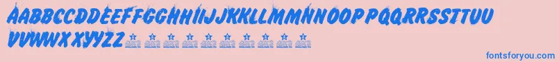 IcelandPersonalUse Font – Blue Fonts on Pink Background