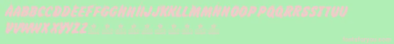 IcelandPersonalUse Font – Pink Fonts on Green Background