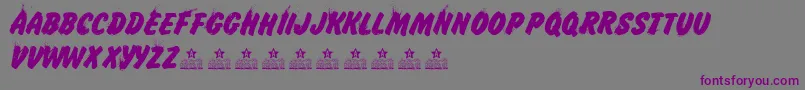 IcelandPersonalUse Font – Purple Fonts on Gray Background