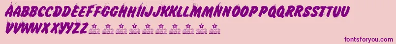 IcelandPersonalUse-Schriftart – Violette Schriften auf rosa Hintergrund