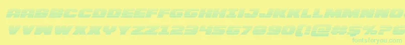 Czcionka Bummergradital – zielone czcionki na żółtym tle