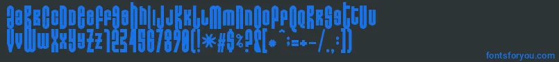 Donoteatthisfat Font – Blue Fonts on Black Background