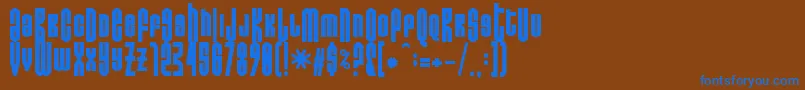 Donoteatthisfat Font – Blue Fonts on Brown Background