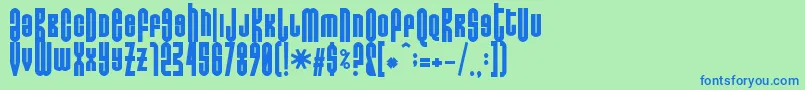 Donoteatthisfat Font – Blue Fonts on Green Background