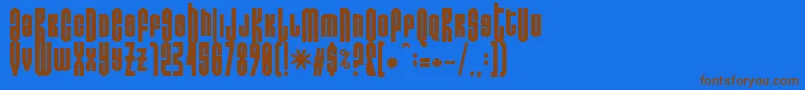 Donoteatthisfat Font – Brown Fonts on Blue Background