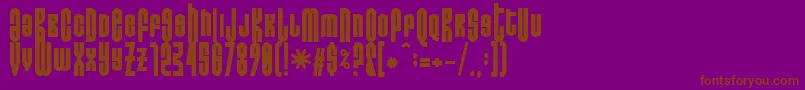 Donoteatthisfat Font – Brown Fonts on Purple Background