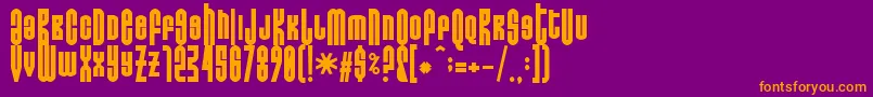 Donoteatthisfat Font – Orange Fonts on Purple Background