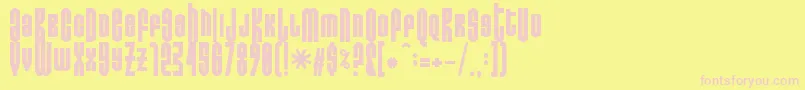 Donoteatthisfat Font – Pink Fonts on Yellow Background