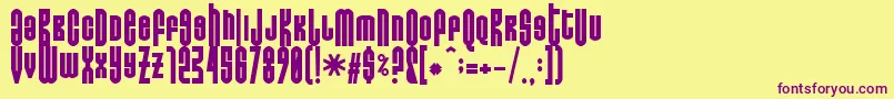 Donoteatthisfat Font – Purple Fonts on Yellow Background