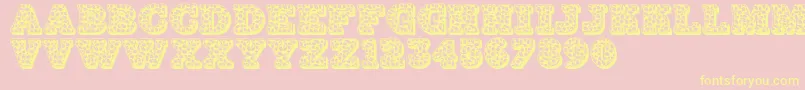 Jfholnte Font – Yellow Fonts on Pink Background