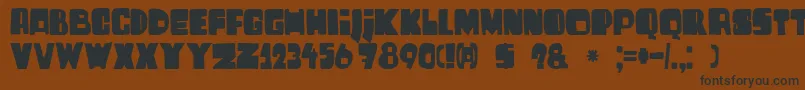 DkHarrumph Font – Black Fonts on Brown Background