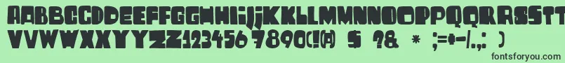 DkHarrumph Font – Black Fonts on Green Background