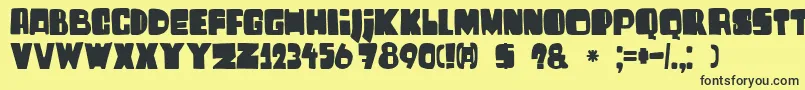 DkHarrumph Font – Black Fonts on Yellow Background