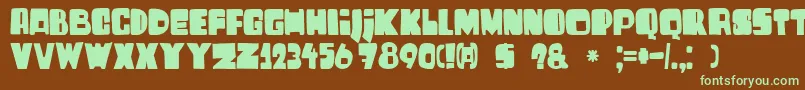 DkHarrumph Font – Green Fonts on Brown Background