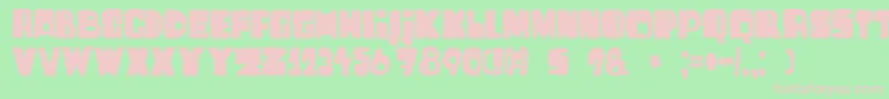 DkHarrumph Font – Pink Fonts on Green Background