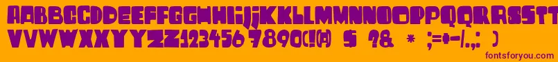 Police DkHarrumph – polices violettes sur fond orange