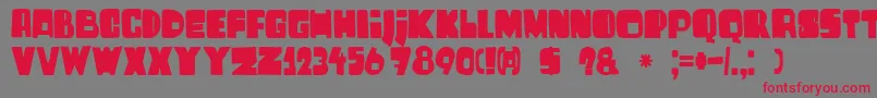 DkHarrumph Font – Red Fonts on Gray Background