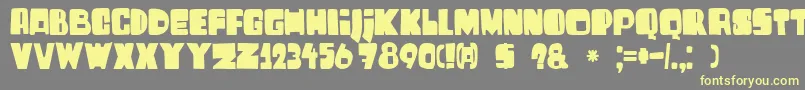 DkHarrumph Font – Yellow Fonts on Gray Background