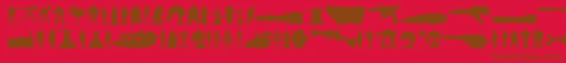 フォントStarwars – 赤い背景に茶色の文字
