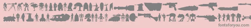 Starwars-Schriftart – Graue Schriften auf rosa Hintergrund