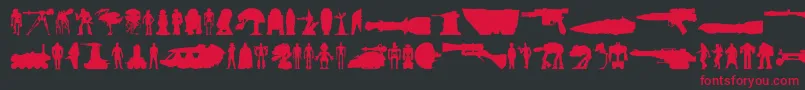 Starwars Font – Red Fonts on Black Background