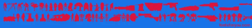 フォントStarwars – 赤い文字の青い背景