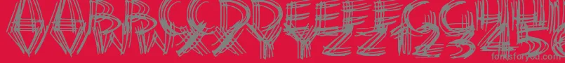 ScribbleLines Font – Gray Fonts on Red Background