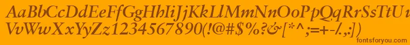 Garamondretrospectivessk ffy Font – Brown Fonts on Orange Background