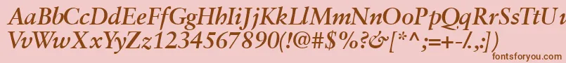 More about Garamondretrospectivessk ffy Font Garamondretrospectivessk ffy Font – Brown Fonts on Pink Background