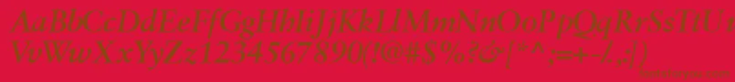 Garamondretrospectivessk ffy Font – Brown Fonts on Red Background