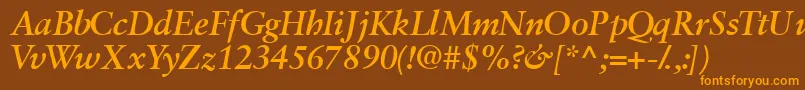 Garamondretrospectivessk ffy Font – Orange Fonts on Brown Background